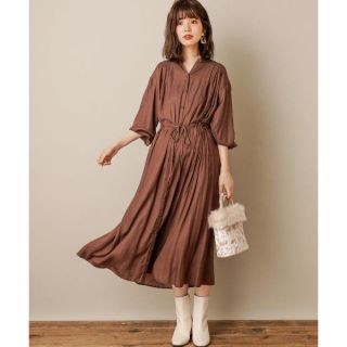 ナチュラルクチュール(natural couture)の❤︎natural couture ウエストギャザーサテンワンピ❤︎(ロングワンピース/マキシワンピース)