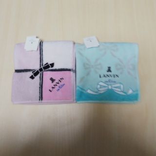 ランバン(LANVIN)のにゃん様専用ランバン他 タオルハンカチ 4枚 新品 (シ)(ハンカチ)