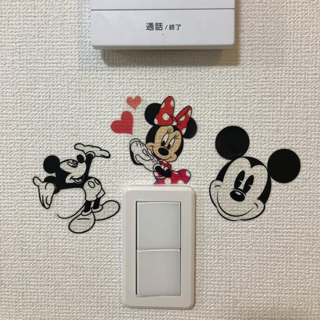 Disney(ディズニー)のミッキー　ミニー　ウォールステッカー  ステッカー　シール　北欧　ディズニー インテリア/住まい/日用品のインテリア/住まい/日用品 その他(その他)の商品写真