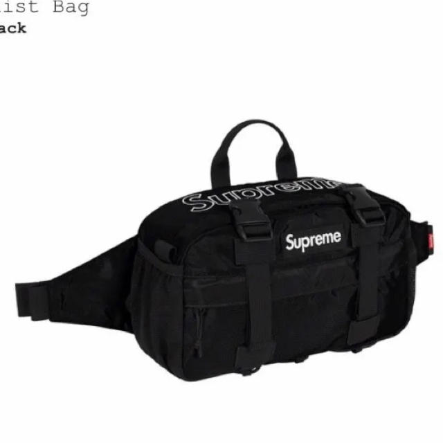 19aw Supreme Waist Bag Black 19fwバッグ