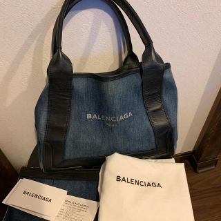 BALENCIAGA NAVY CABAS S ネイビー カバ デニム