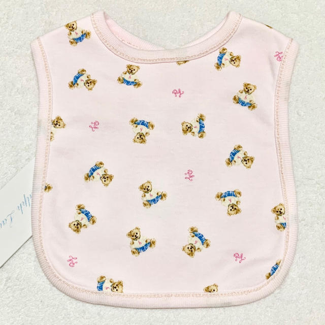 Ralph Lauren(ラルフローレン)のプチプレゼント♡ʾʾ Baby Girl 新品 ポロベア スタイ キッズ/ベビー/マタニティのこども用ファッション小物(ベビースタイ/よだれかけ)の商品写真