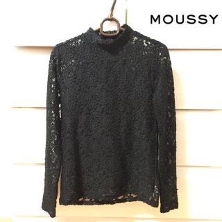 マウジー(moussy)のマウジー ミドルネック 総レーストップス(カットソー(長袖/七分))