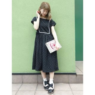 フィント(F i.n.t)の♡Fint♡ スクエアレースドットワンピース(ひざ丈ワンピース)