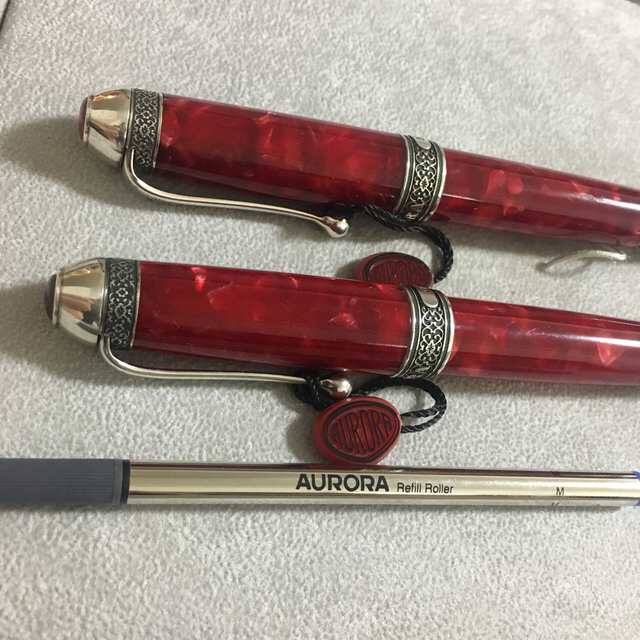専用 限定品 アウロラ  85周年 レッド 18金 万年筆 ボールペン セット