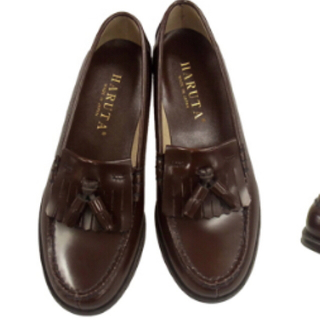 ハルタ(HARUTA)のほぼ未使用 ハルタ ローファー ブラウン 茶色 本革 学生靴 rili (ローファー/革靴)