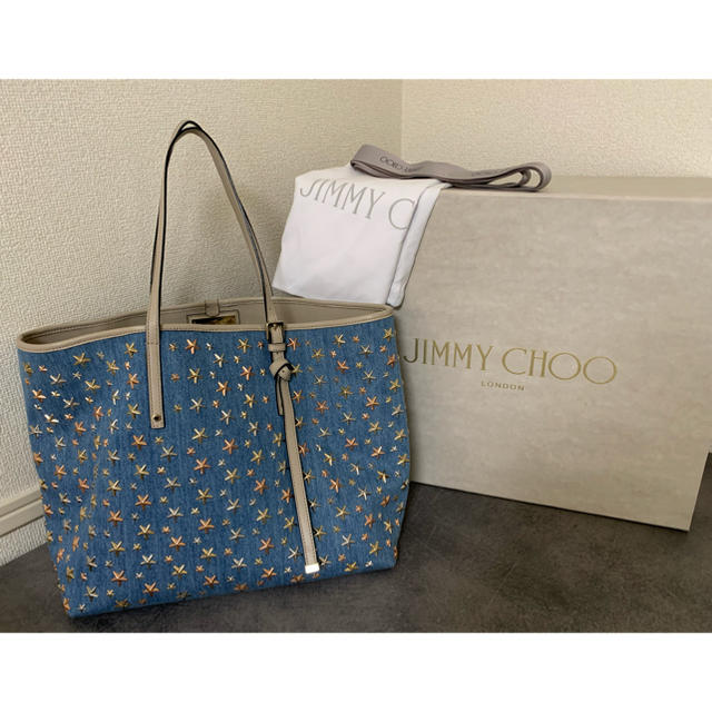 JIMMY CHOO(ジミーチュウ)の【nico様専用】新品同様　本物　ジミーチュウ　サーシャ　トートバックM レディースのバッグ(トートバッグ)の商品写真