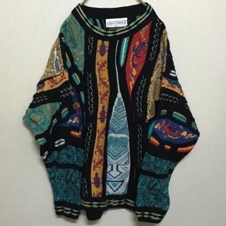 クージー(COOGI)のCARLO ALBERTO 総柄 オーストラリア 3Dニット クージー 美品(ニット/セーター)