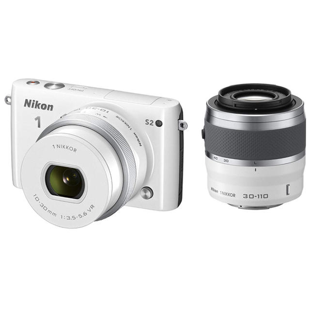 Nikon1 S2 ダブルズームキット ホワイト - ミラーレス一眼