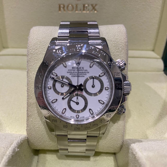 品質検査済 ROLEX ROLEXデイトナ116520時計白ホワイトダイヤル 玉ねぎ坊や様専用ロレックス - 腕時計(アナログ)