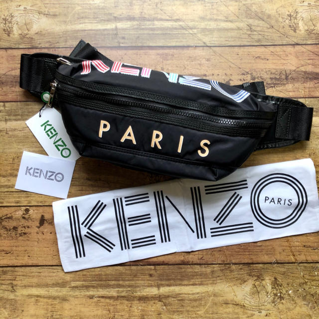 お礼や感謝伝えるプチギフト - KENZO 新品 ブラック×マルチカラー ボディバッグ ケンゾー　KENZO 新作 ボディーバッグ