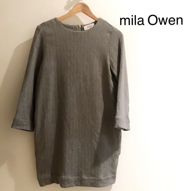 Mila Owen(ミラオーウェン)のミラオーウェン  mila Owen ストライプ ワンピース レディースのワンピース(ひざ丈ワンピース)の商品写真