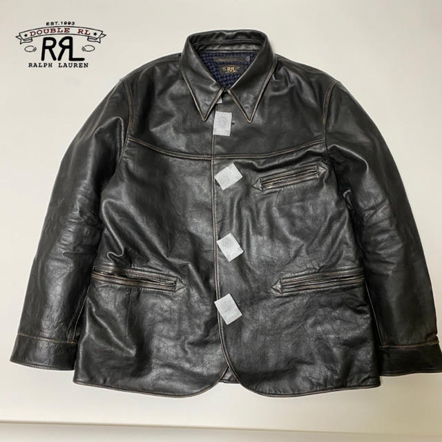 rrl leather car coat