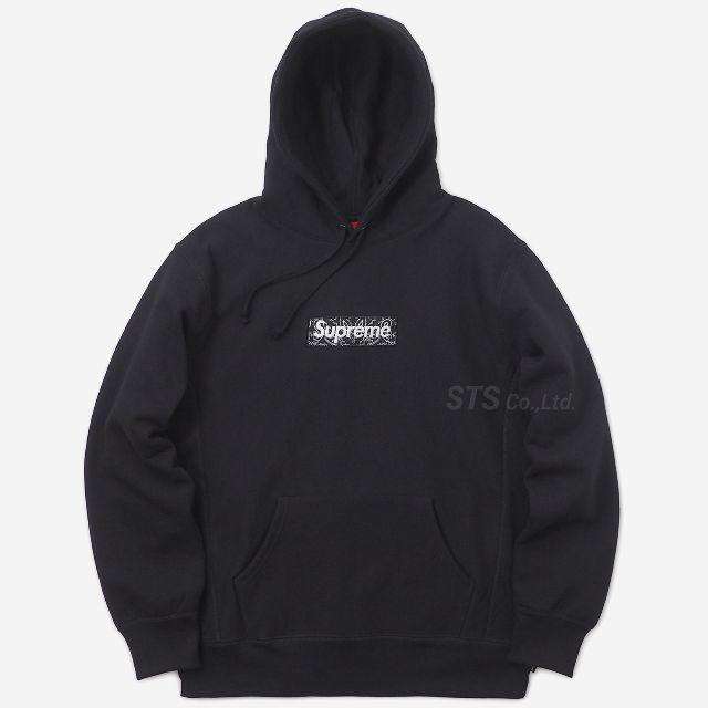 black M supreme box logo hooded