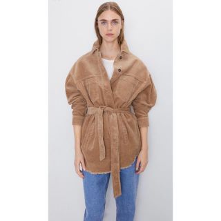 ザラ(ZARA)のZARA ベルト付きコーデュロイジャケット(その他)