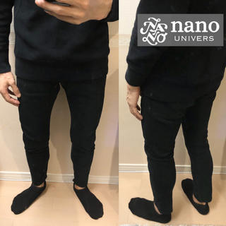 ナノユニバース(nano・universe)のnano univers黒パンツテーパードパンツカジュアルパンツ メンズ送料込(その他)