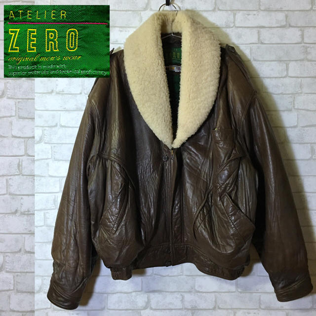 【ATELIER ZERO】本革 フライトジャケット 羊革 レザー /LLサイズ