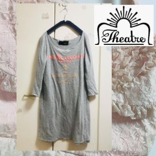 シアタープロダクツ(THEATRE PRODUCTS)のシアタープロダクツ　ロゴ　刺繍　トップス　ミニミワンピース(ミニワンピース)