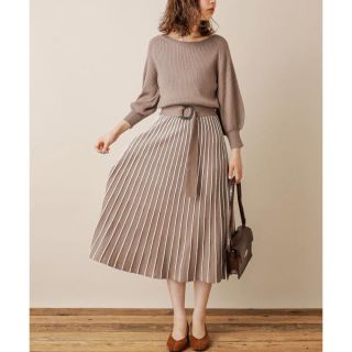 ナチュラルクチュール(natural couture)のまあさん専用⭐︎配色ニットプリーツワンピース(ロングワンピース/マキシワンピース)