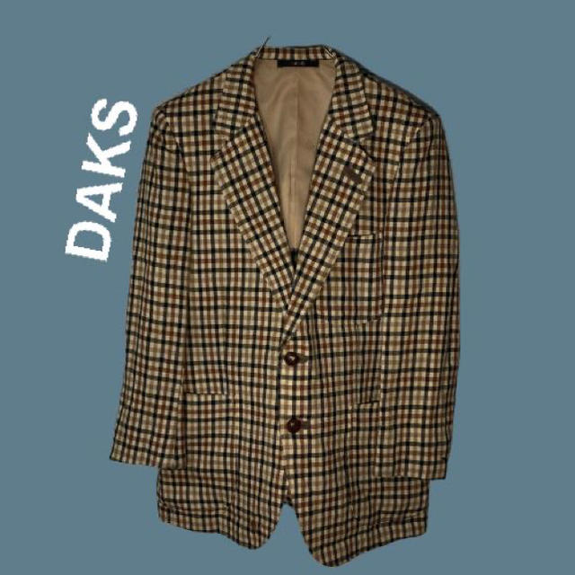 DAKS - 【オールド】DAKS☆チェックウールジャケットM1015の通販 by 古着屋nyuu@フォロー割まとめ割｜ダックスならラクマ