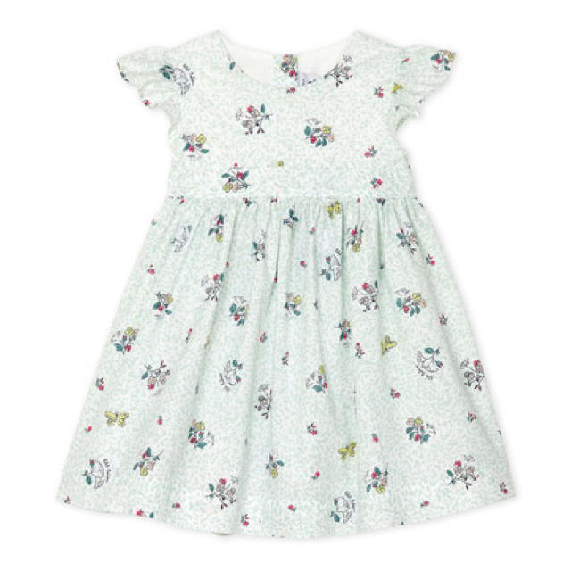 PETIT BATEAU(プチバトー)のerii様専用♡36m プチバトー プリントワンピース_BL キッズ/ベビー/マタニティのキッズ服女の子用(90cm~)(ワンピース)の商品写真