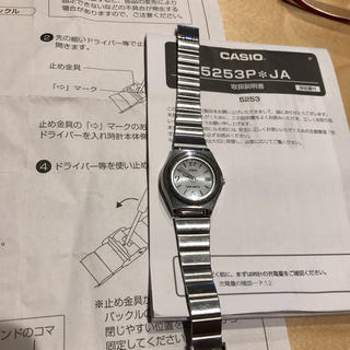 カシオ(CASIO)のCASIO 5253 JA ソーラー電波時計　ジャンク品(腕時計)