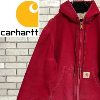 カーハート(carhartt)の【激レア】カーハート☆ロゴタグ アクティブパーカーUSA製ダック地80s-90s(ブルゾン)