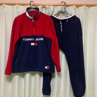 トミーヒルフィガー(TOMMY HILFIGER)のTommy Hilfiger ハーフジップセットアップ美品(パーカー)