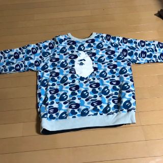 アベイシングエイプ(A BATHING APE)のエイプ　スウェット　トレーナー　リバーシブル(スウェット)