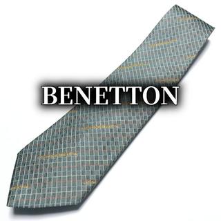 ベネトン(BENETTON)のベネトン ロゴレタッチチェック グリーン ネクタイ B101-I21(ネクタイ)