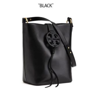 トリーバーチ(Tory Burch)の新品　トリーバーチ 本革バケツバッグ　ブラック(ショルダーバッグ)