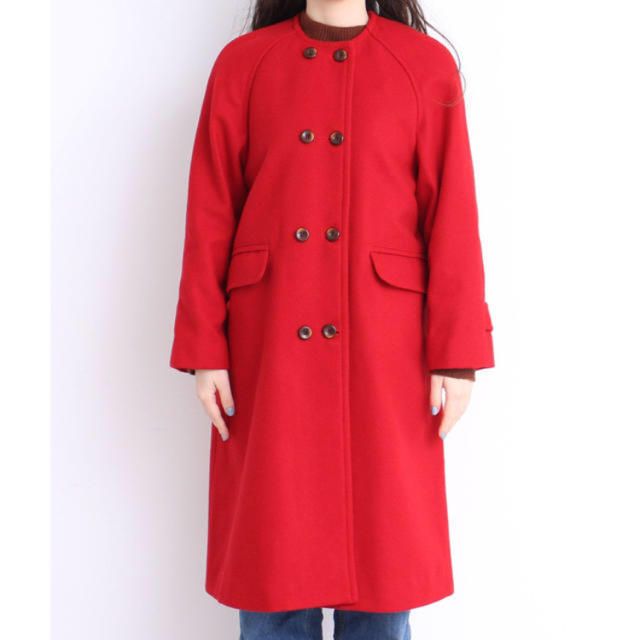 CHILD WOMAN ノーカラーダブルコート 新品 - www.husnususlu.com