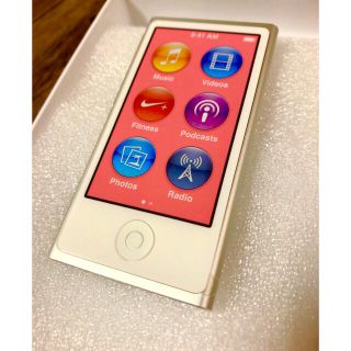 アップル(Apple)の★新品★ 第7世代 iPod nano（シルバー）★保証付★(ポータブルプレーヤー)