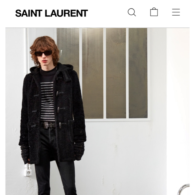 新品/定価13万 Saint Laurent メタリックボーダーニット