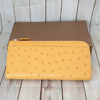 オーストリッチ(OSTRICH)の※値下げ200→ オーストリッチ Ｌ字ファスナー 長財布 【ほぼ未使用】♥️(財布)