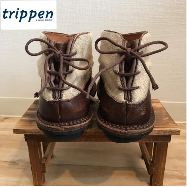 trippen(トリッペン)のtrippen ハラコ切替 レースアップシューズ レディースの靴/シューズ(ブーツ)の商品写真