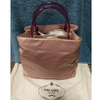 プラダ(PRADA)のPRADA ハンドバッグ 三角ロゴプレート シルクサテン プラハンドル(ハンドバッグ)