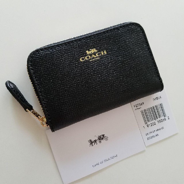 COACH(コーチ)の新品★COACH (コーチ) 小銭入れ/コインケース【黒】 レディースのファッション小物(コインケース)の商品写真