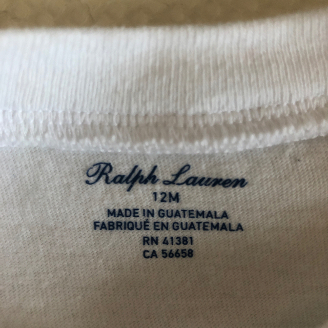 Ralph Lauren(ラルフローレン)のsawaeri様専用　ラルフローレン　ベビー白Tシャツ キッズ/ベビー/マタニティのベビー服(~85cm)(Ｔシャツ)の商品写真