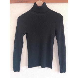ムジルシリョウヒン(MUJI (無印良品))の無印良品　ブラック　黒　ハイネック　ウールセーター(ニット/セーター)