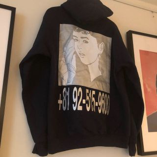 シュプリーム(Supreme)のonair kyne hoodie navy サイズL(パーカー)