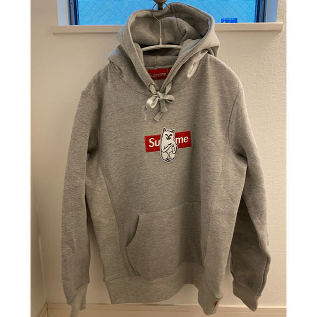 BOX LOGO ボックスロゴ パーカー グレー　Mサイズ