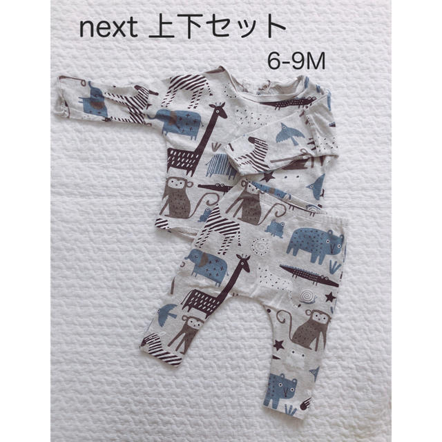 NEXT(ネクスト)のnext 上下セット　アニマル柄　サイズ6-9M キッズ/ベビー/マタニティのベビー服(~85cm)(シャツ/カットソー)の商品写真