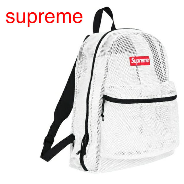 (現在入手困難)supreme mesh backpack white
