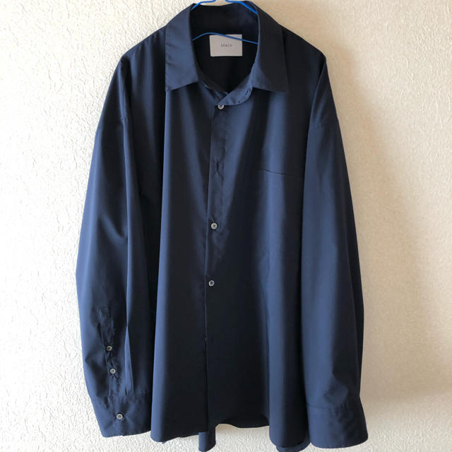 COMOLI(コモリ)のSTEIN OVERSIZED DOWN PAT SHIRTS NAVY メンズのトップス(シャツ)の商品写真