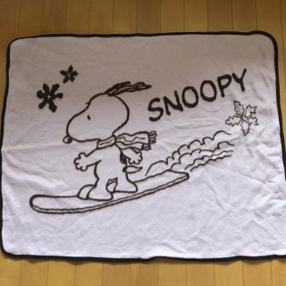 スヌーピー(SNOOPY)のスヌーピー　ラベンダー×ブラウン　ブランケット　膝掛け　(日用品/生活雑貨)