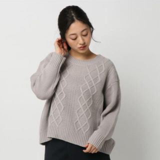 アナイ(ANAYI)のカシミヤケーブルプルオーバー美品(ニット/セーター)