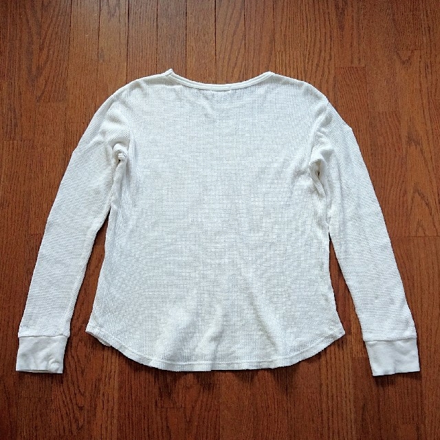 Branshes(ブランシェス)の150 branshes 長袖ワッフルTシャツ ロンT 白 キッズ/ベビー/マタニティのキッズ服女の子用(90cm~)(Tシャツ/カットソー)の商品写真