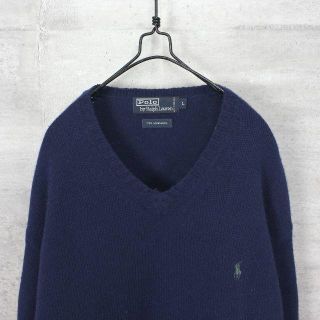 ポロラルフローレン(POLO RALPH LAUREN)の古着 POLO ポロバイラルフローレン Vネック ウールニット(ニット/セーター)