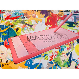 ワコム(Wacom)のWacom ペンタブレット Sサイズ Bambooコミック ピンク【本付き】(タブレット)